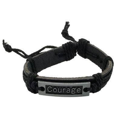 Courage Leather Bracelet