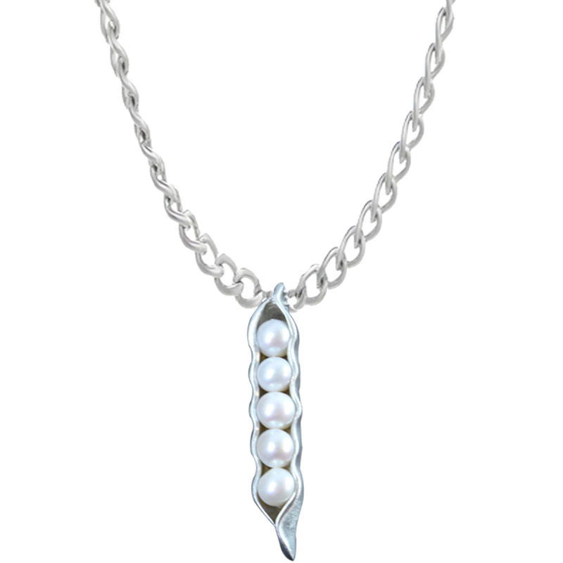 Five Sweet Peas in a Pod Necklace