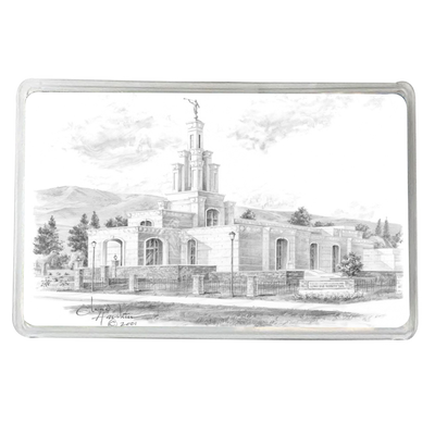 Rec Holder Columbia River Temple Black & White
