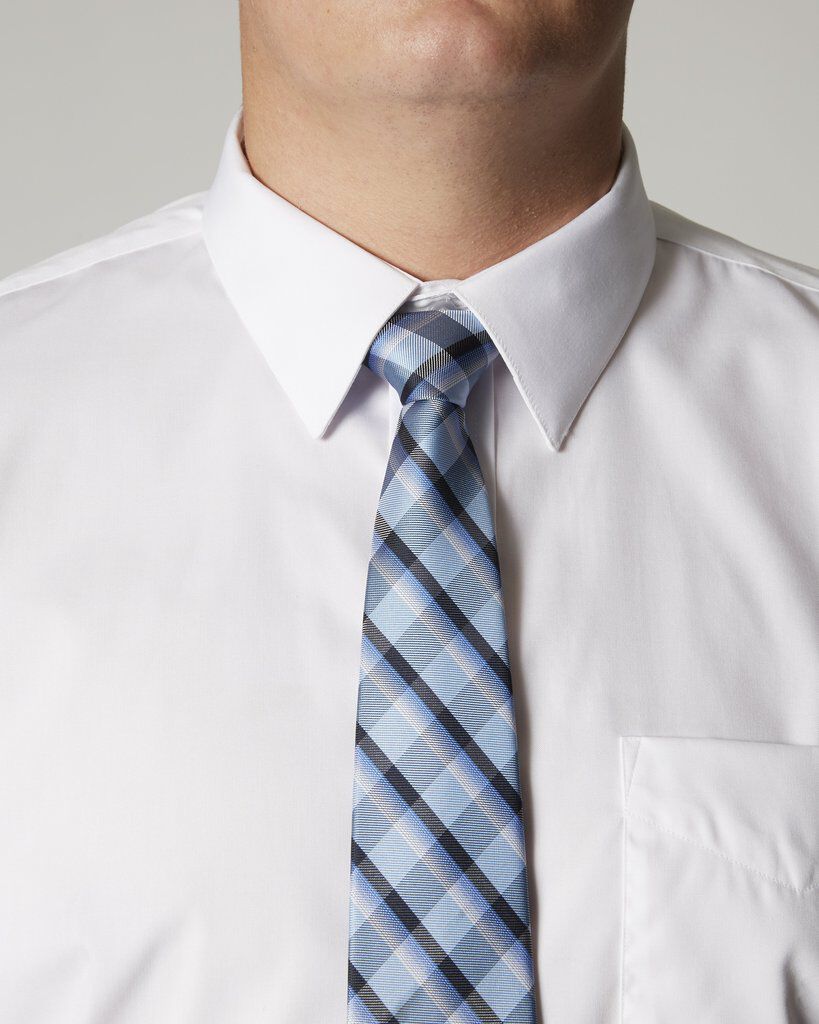Short sleeve shirt with tie mens hot sale