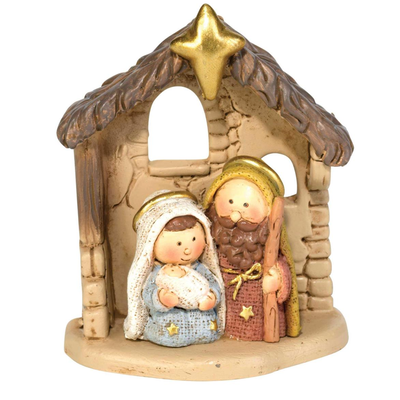 Holy Family in Creche Nativity