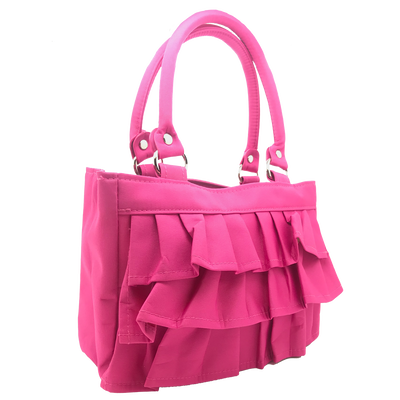 Angela Pink Ruffle Scripture Tote