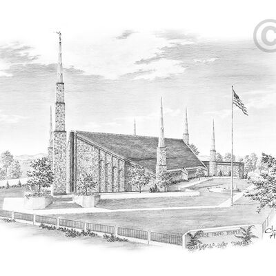 Boise Temple Sketch