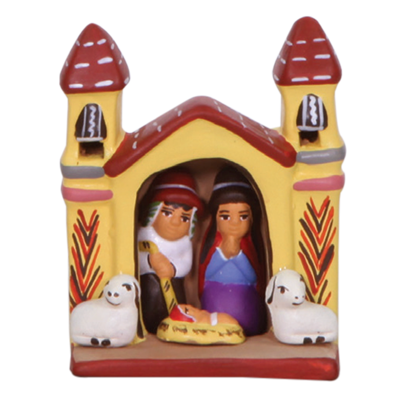 Peru Holy Family Nativity with Sheep, , large image number 0