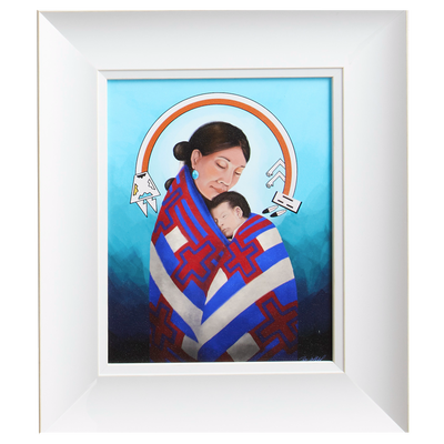 Navajo Madonna and Child (23x19 Framed Paper Print)