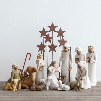 Nativity Shepherd and Stable Animals Figurines, , large