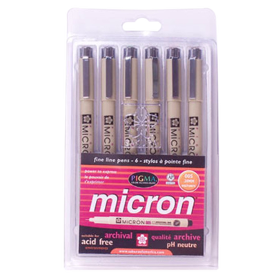 Pigma Micron 005 6-Color Pen Set