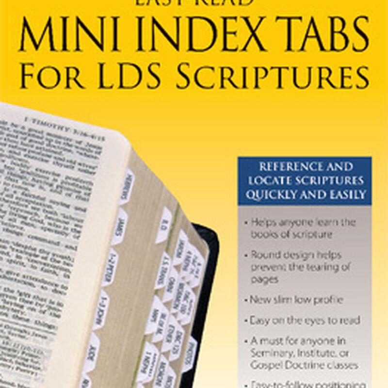 Mini Index Tabs for LDS Scriptures
