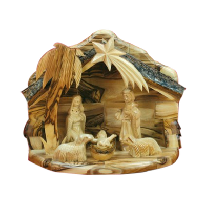 Olive Wood Holy Family Nativity