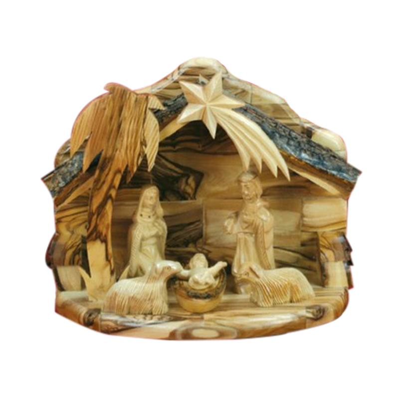 Holy Family Olive Wood Nativity Figurine