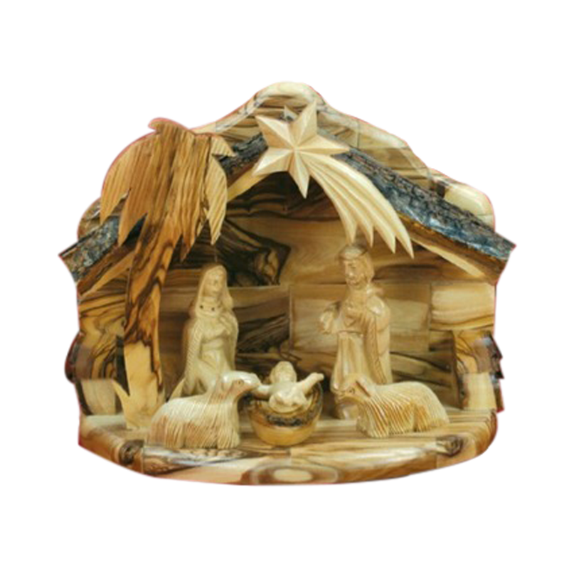 Olive Wood Holy Family Nativity, , large image number 0
