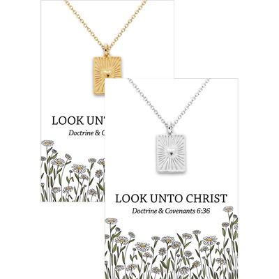 Look unto Christ 2025 Youth Theme Heartburst Necklace
