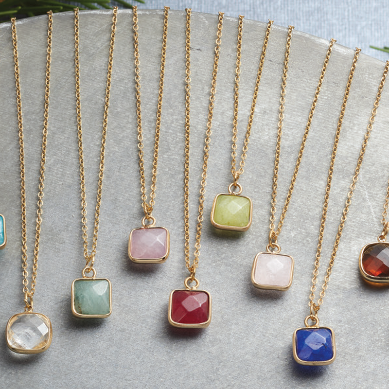 Necklace with birthstones outlet