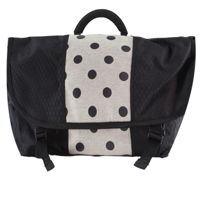 Black Polka Dot Called to Serve Messenger Bag