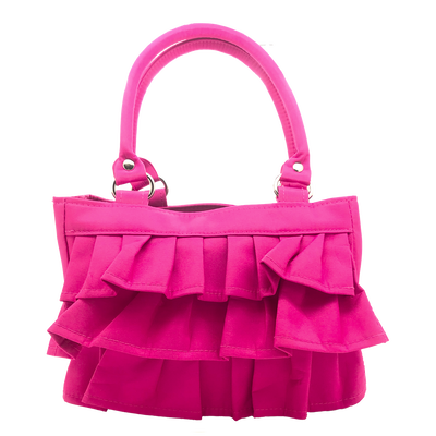 Angela Pink Ruffle Scripture Tote, , large