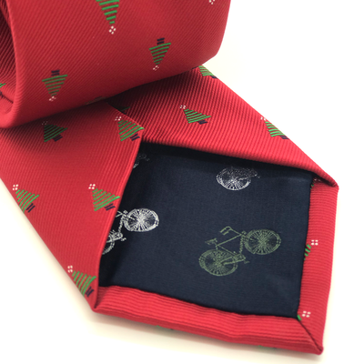 Red with Trees Necktie, , large