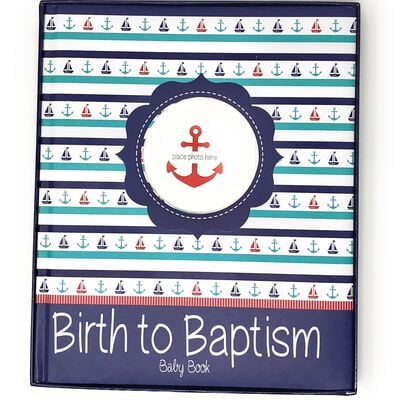 Anchor Birth to Baptism Baby Book