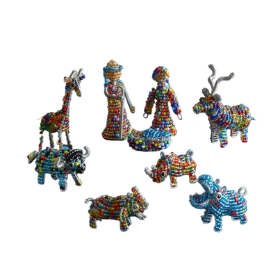 Zimbabwean Multicolor Beaded Nativity
