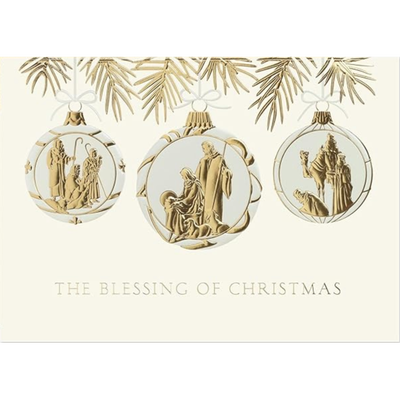 Nativity Ornament Trio Boxed Christmas Cards
