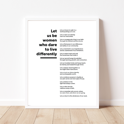 Magnify Manifesto Black and White Print