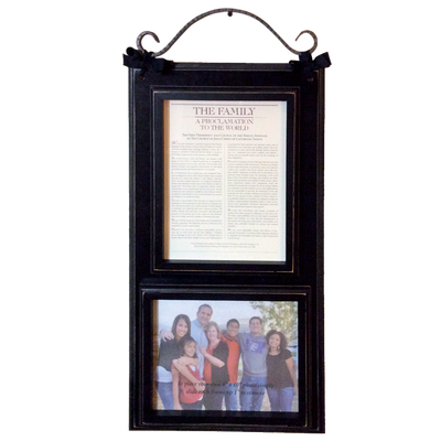 Family Proclamation with Family Photo (13x29 Framed)