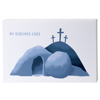 My Redeemer Lives (8x12 Canvas Plaque)
