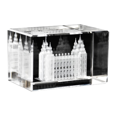 Salt Lake Temple Crystal Cube