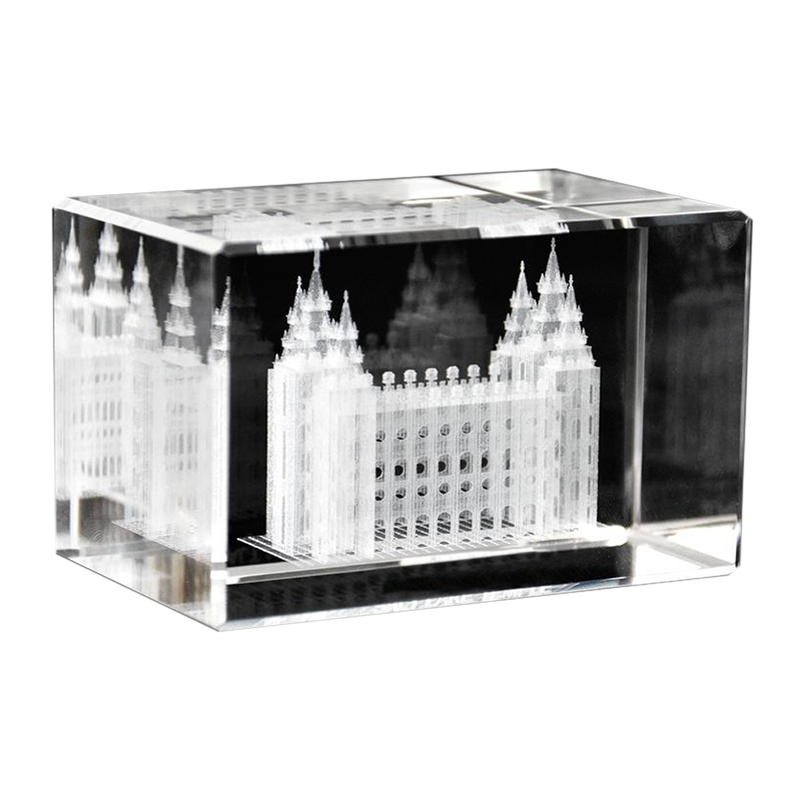 Salt Lake Temple Crystal Cube, , large image number 0