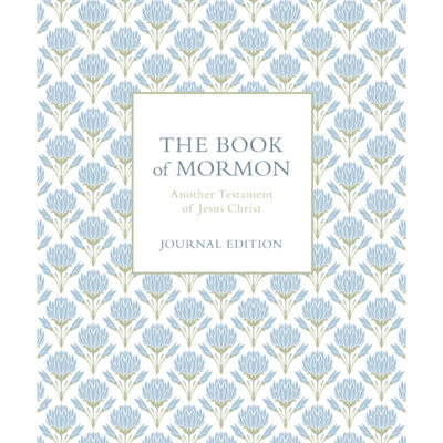 The Book of Mormon, Journal Edition Spiral-bound, Blue Flowers (Lined)