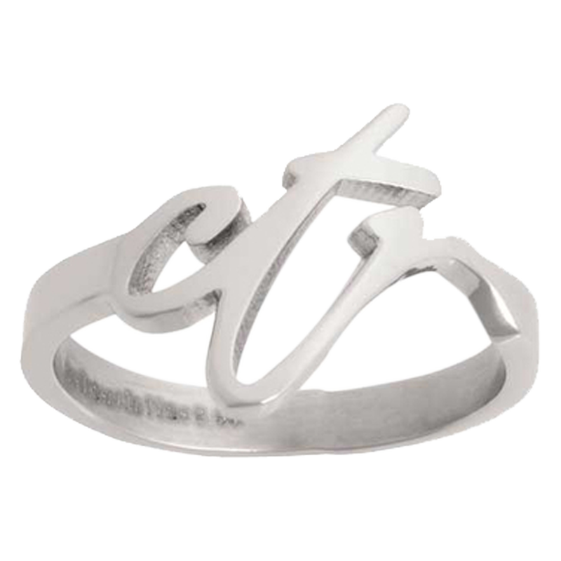 Small Cursive CTR Ring