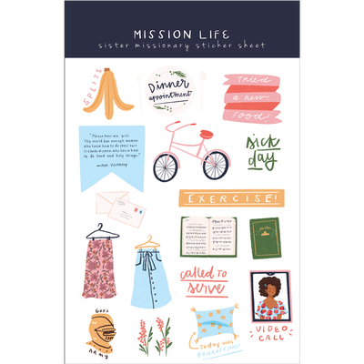 Mission Life Sister Missionary Sticker Sheet
