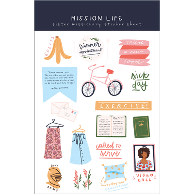 Mission Life Sister Missionary Sticker Sheet