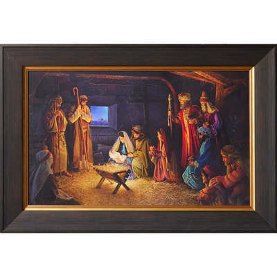 The Nativity (30x44 Framed Canvas Print)