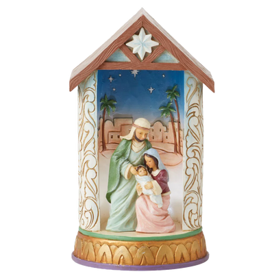 Lighted Holy Family Nativity