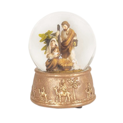 Musical Holy Family Nativity Globe