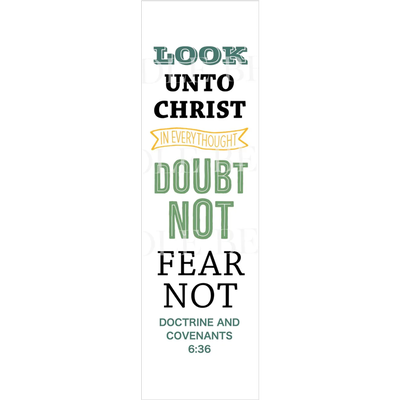 Look unto Christ 2025 Youth Theme Word Art Bookmark