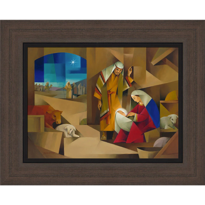 In the Stable (15x19 Framed Canvas Print)