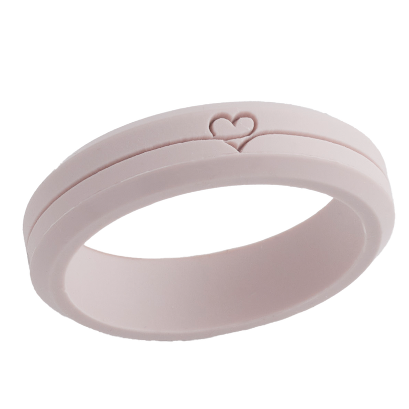 You Are Loved Pink Bevel Silicone Ring